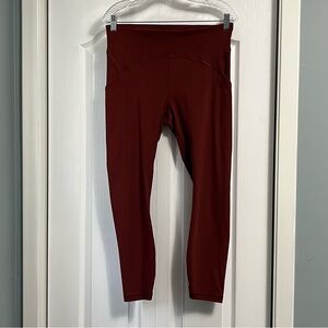 LULULEMON Power Thru High-Rise Tights, Date Brown Women’s size 12 leggings